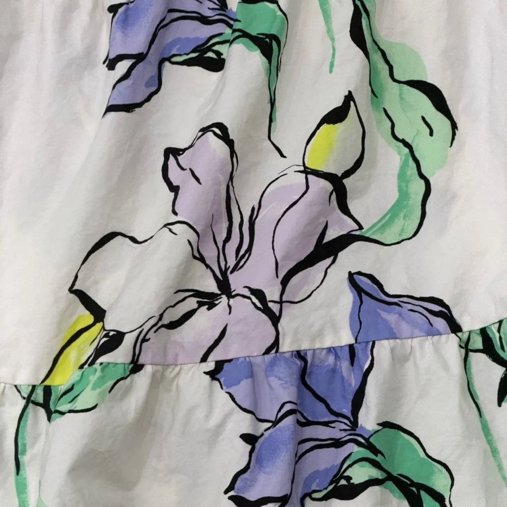 A New Day Floral Tiered Skirt Size 2X Viral Cottagecore Aesthetic Flowy Midi - Picture 6 of 7